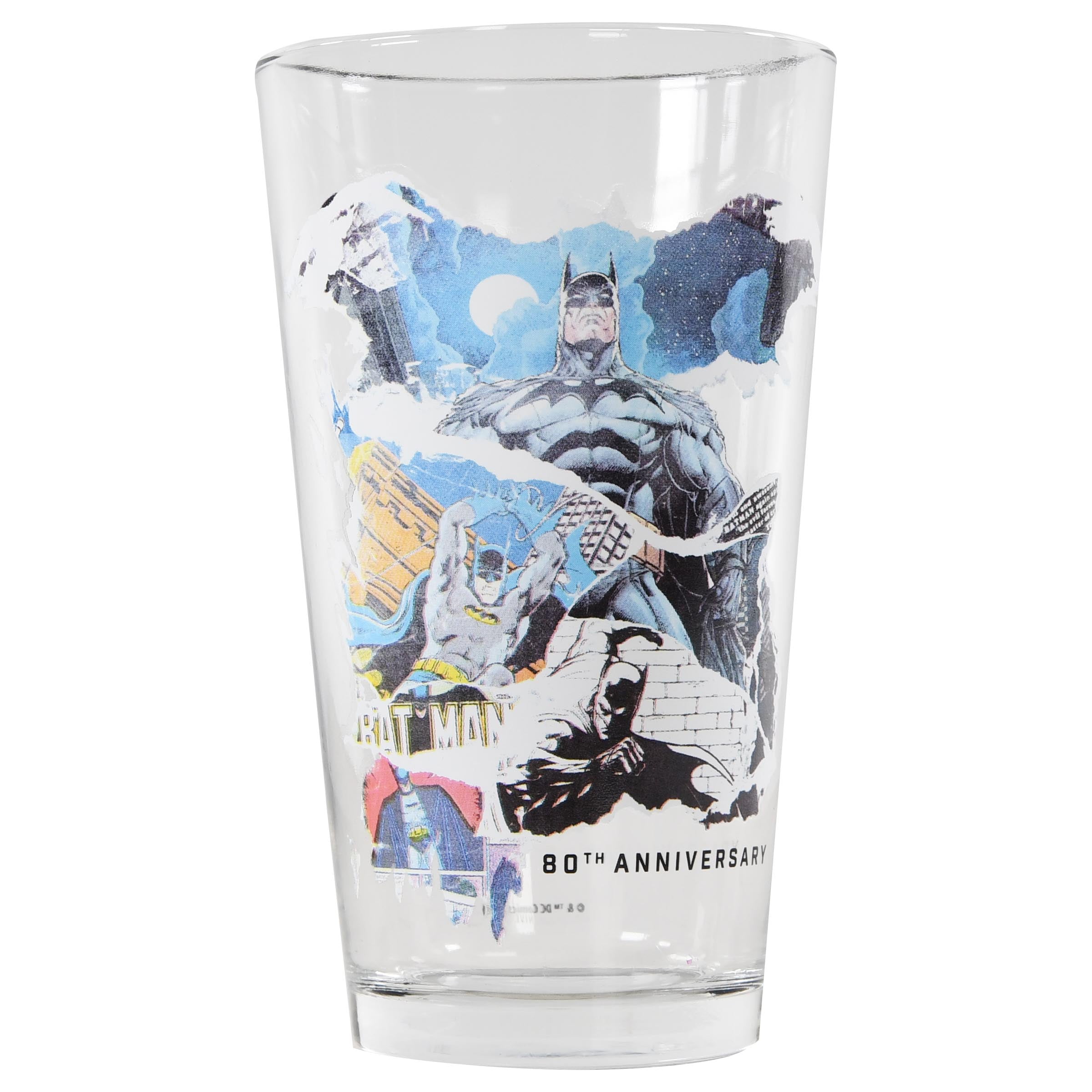 Zak Designs 4 Glasses 16 oz Pint Colorful Batman Comics Glass Set 