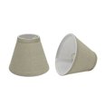 thumbnail image 1 of Aspen Creative 32112-2 6 "de Largeur Inférieure de la Conception de Transition Petit Hardback Empire Lustre Forme Clip-On Lampe Abat-Jour (2 Pack), 3 "x 6" x 5", Kaki, 2 Comte, 1 of 1