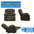thumbnail image 7 of TrumanPick Recliner Chair PU Leather Rocker Recliners Sofa Chairs for Adults Lazy Boy Rocking Chair for Living Room, Brown, 7 of 7