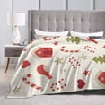 thumbnail image 4 of ZICANCN Throw Blanket Colorful Christmas Motifs , Couch Ultra Soft Micro Fleece Sofa Bed Camping Travel Blanket for Adults, 50"x40", 4 of 8