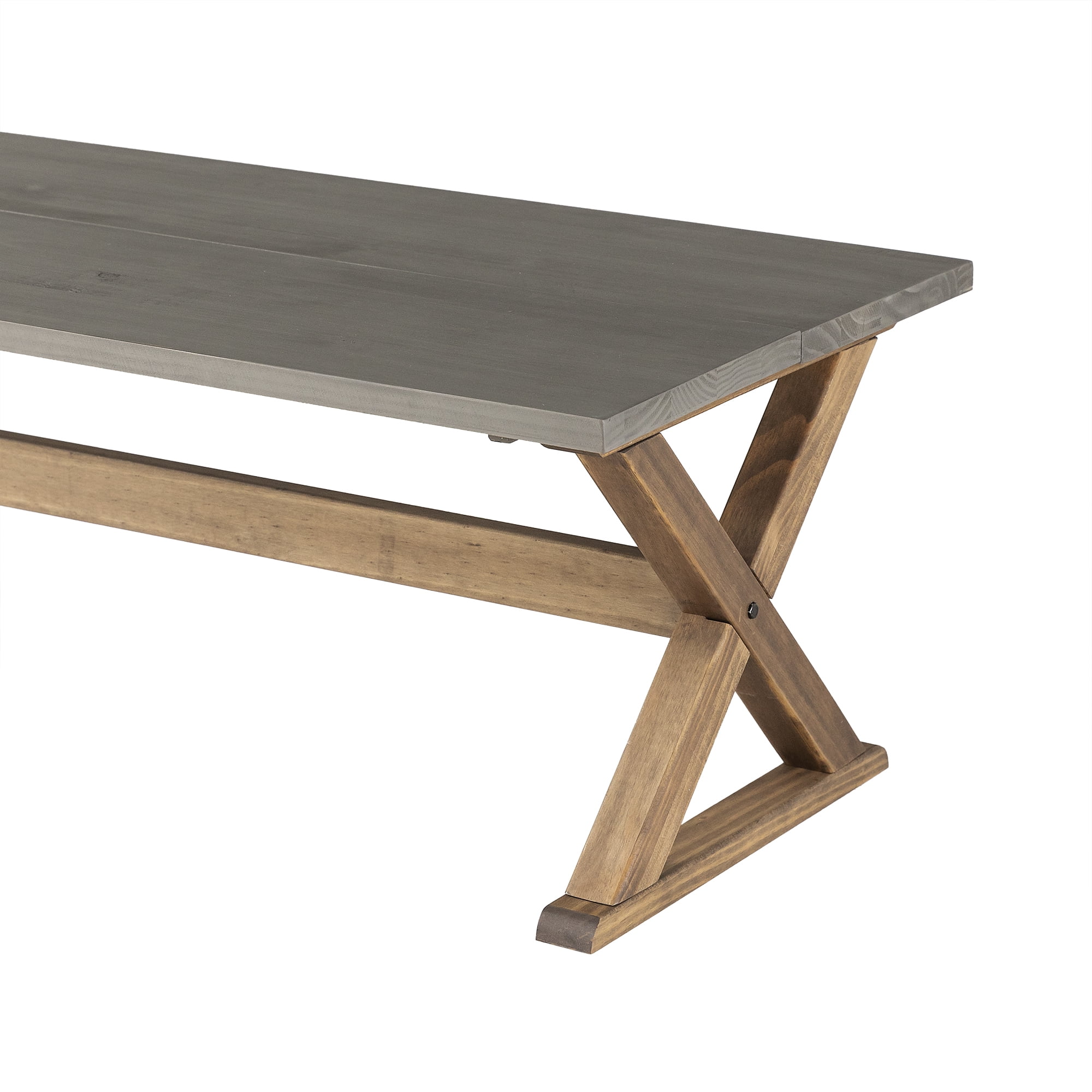 Manor Park Rustic Farmhouse Distressed Wood Coffee Table, Grey/Brown