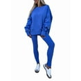 thumbnail image 2 of Conjunto de Sudadera y Leggings para Mujer, 2 Piezas, Sudadera Extragrande, Pantalones Ajustados y Chándal Azul S, 2 of 9