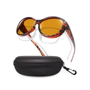 TINHAO Polarized Fit Over Sunglasses Women, Leopard