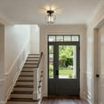 thumbnail image 3 of YANSUN 7.1 in Triangular Crystal Ceiling Light with Drum Crystal Shade, Modern Minimalist Small Flush Mount for Corridor Entryway Bedroom, 3 of 8
