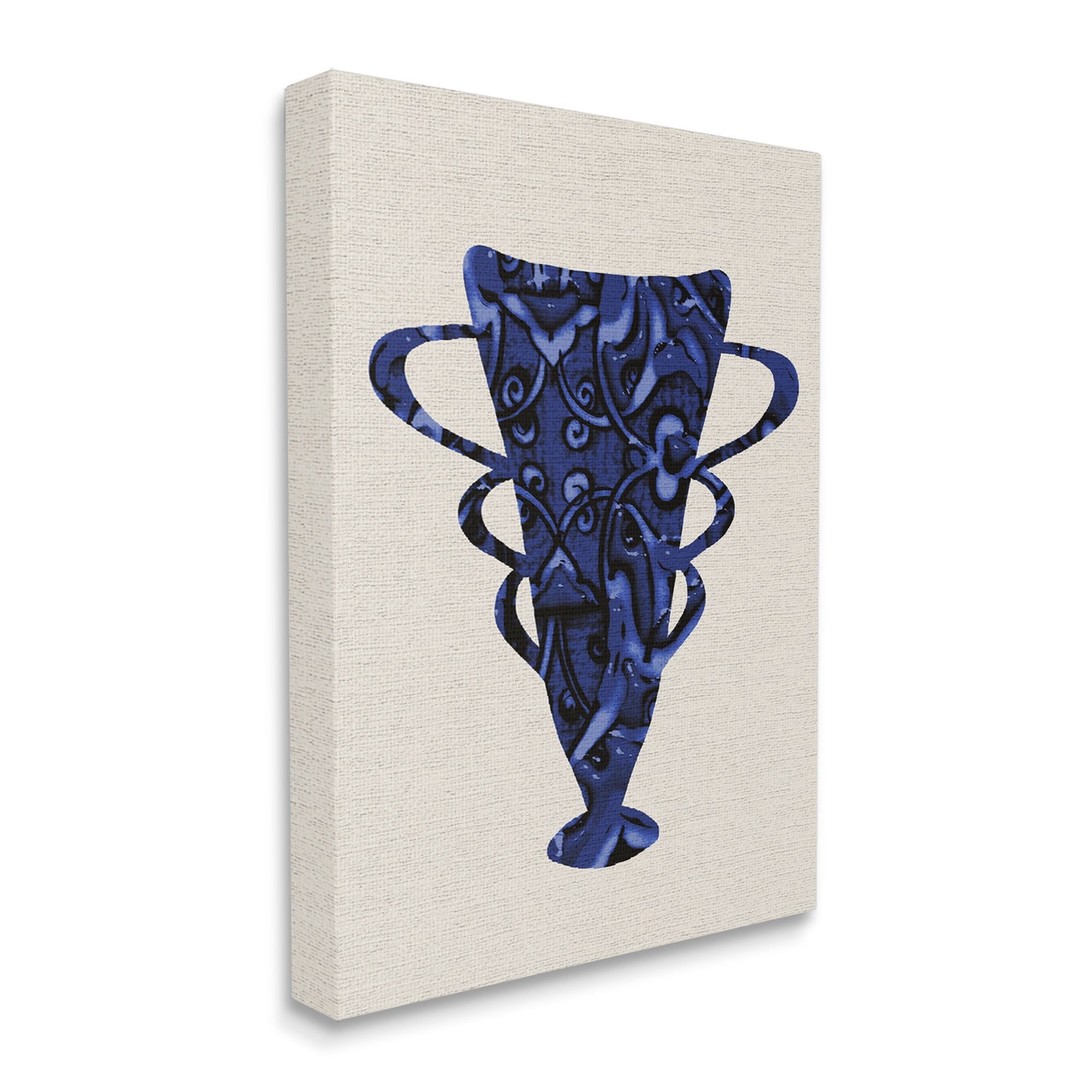 Stupell Industries Bold Blue Abstract Pattern Pottery Still Life, 30 x 40,Design by Daphne Polselli