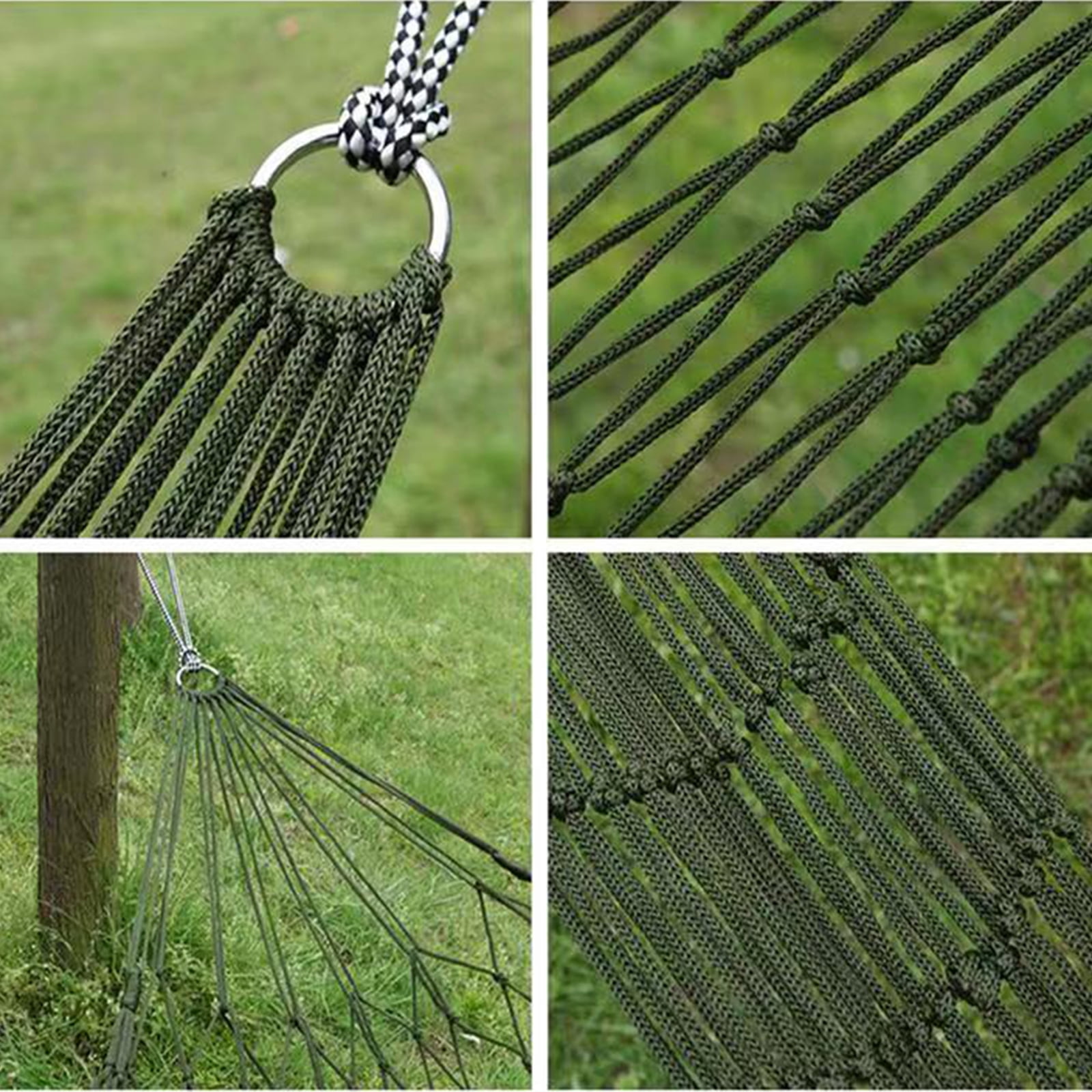 Nylon Rope Meshes Hammock Outdoor Sport Camping Hammock Portable Travel Hammocks Swing Bed Easy to Install
