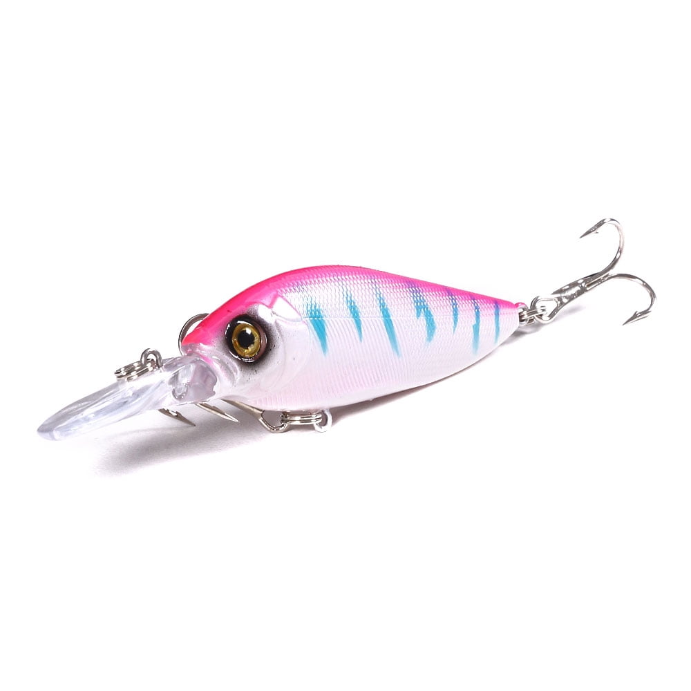 HENGJIA Minnow Fishing Lures Kit with Treble Hooks for Saltwater Freshwater, Lure kit for Trout Bass Salmon Fishing,10PCS