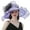 Purple, variant on Derby Hat, Audhol Women Fascinator Lady Cocktail Tea Party Church Wedding Bridal Flower Hat Womens Kentucky Derby Hat Yellow One Size