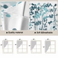 thumbnail image 5 of Teal Blue Leaves Swag Curtains for Kitchen/Bedroom/Living Room, Summer Botanical Scalloped Curtains 63 Inch Long, Rod Pocket Window Swag Topper Curtains Valances 2 Panels Set 36"x63", 5 of 8