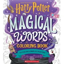 Magical Words Coloring Book: 24 Color and Frame Posters (Harry Potter) | the Perfect Stocking Stuffer!, 48 pages (Paperback)