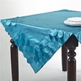 thumbnail image 1 of SARO 820.TQ60S 60 in. Palestrina Square Circle Design Tablecloth - Turquoise, 1 of 1