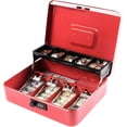 thumbnail image 1 of Locking Cash Box with Lock Money Box with Cash Tray Lock Box with Key Money Saving Organizer .Lx .Wx .H es XL Large, 1 of 7