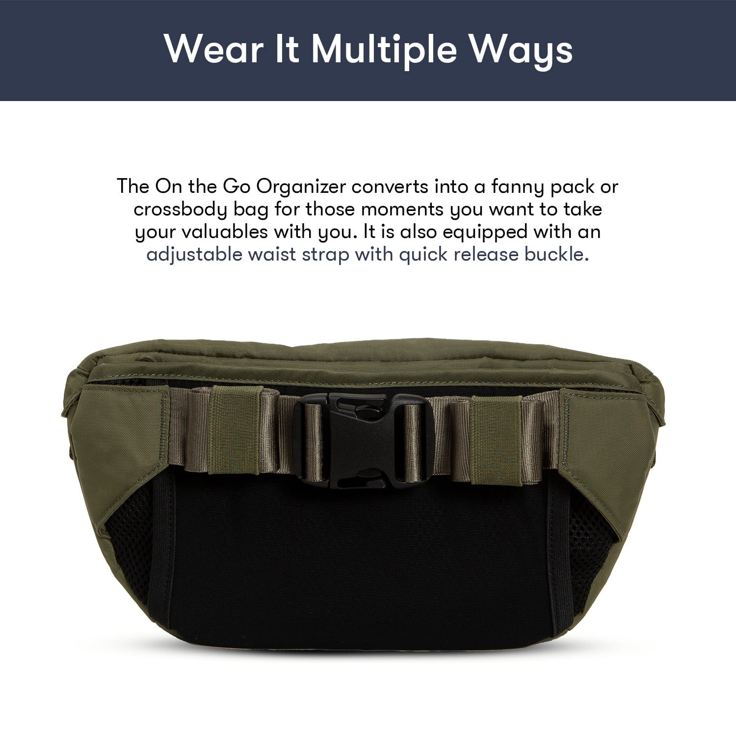 Colugo The On the Go Organizer Designed to Fit Stroller, Olive