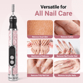 thumbnail image 5 of Cordless Electric Nail Drill Kit, Portable Rechargeable Manicure Pedicure Nail File Machine with Nails Lamp & 5 Adjustable Speed, Salon & Home Use for Acrylic, Gel Nails & Cuticle Care, 5 of 8