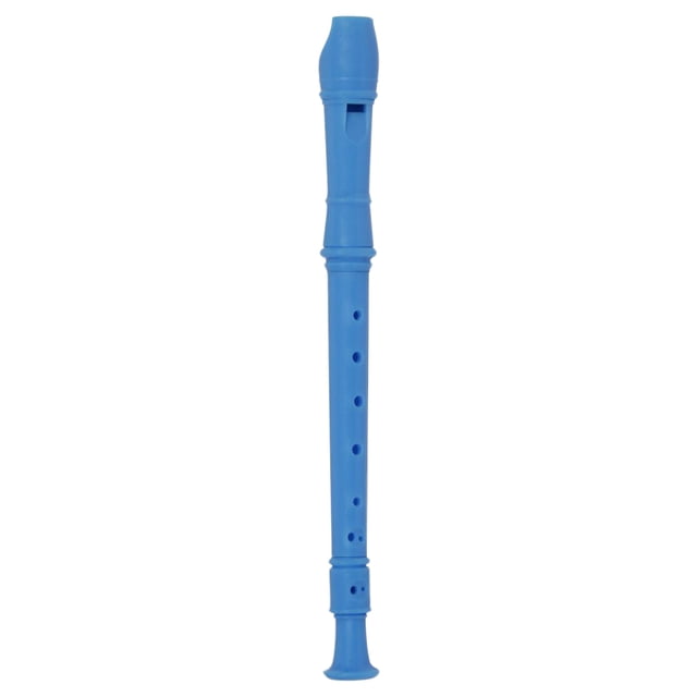 Mini flauta de bambú china Sunnimix 8 agujeros instrumento musical hecho a mano azul