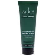 Sukin Super Greens Detoxifying Facial Scrub , 4.23 oz Scrub