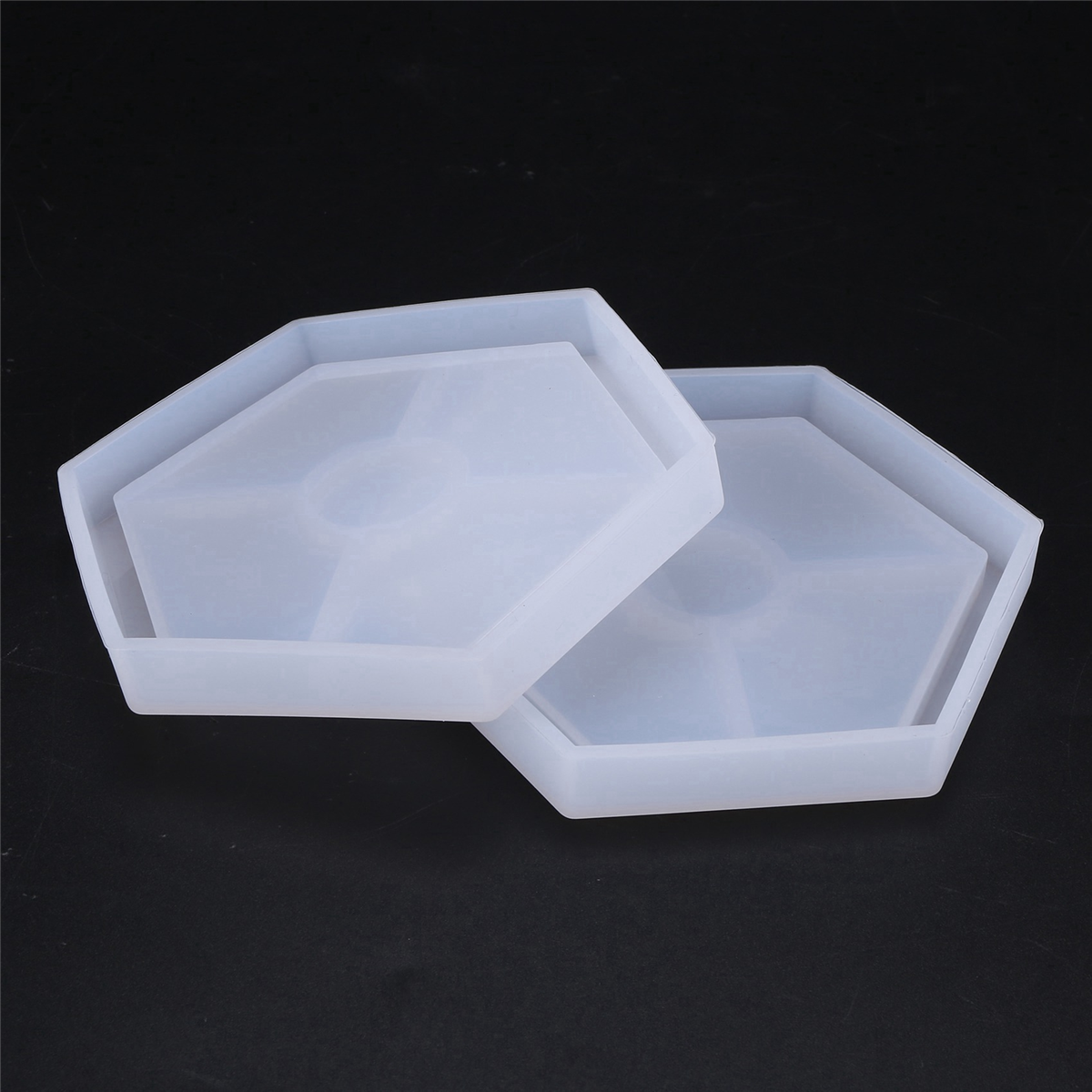 32 Pack Hexagon Silicone Coaster Molds Silicone Resin Mold, Epoxy Molds for Casting with Resin, Concrete, Cement