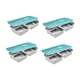 thumbnail image 5 of 4 piezas de acero inoxidable, contenedor para refrigerios, reutilizable, caja bento con doble compartimento para el trabajo, la escuela, al a, 5 of 9