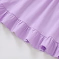 thumbnail image 6 of YDFCWXW Toddler Baby Girl Back to School Dress Crayon Bow Embroidery Puff Sleeve Dresses Summer Clothes (Light Purple, 3-4 Years), 6 of 9