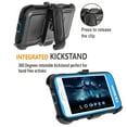 thumbnail image 4 of Galaxy On5 Case, [SUPER GUARD] Dual Layer Protection With [Built-in Screen Protector] Holster Locking Belt Clip+Circle(TM) Stylus Touch Screen Pen (Blue), 4 of 8