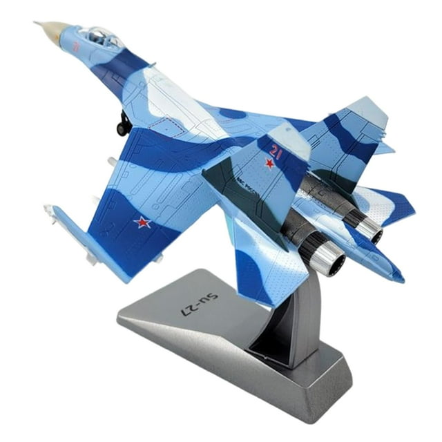 1/100 Sacle Airplane Model, with Cabinet Shelf Decoration Collection Blue5