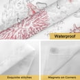 thumbnail image 4 of No Hook Shower Curtain with Snap in Liner, Watercolor Red Coral Purple Conch Waterproof Bath Curtain Double Layers with See Through Top Window, Summer Marine Life Hotel Shower Curtains 72x84in, 4 of 9