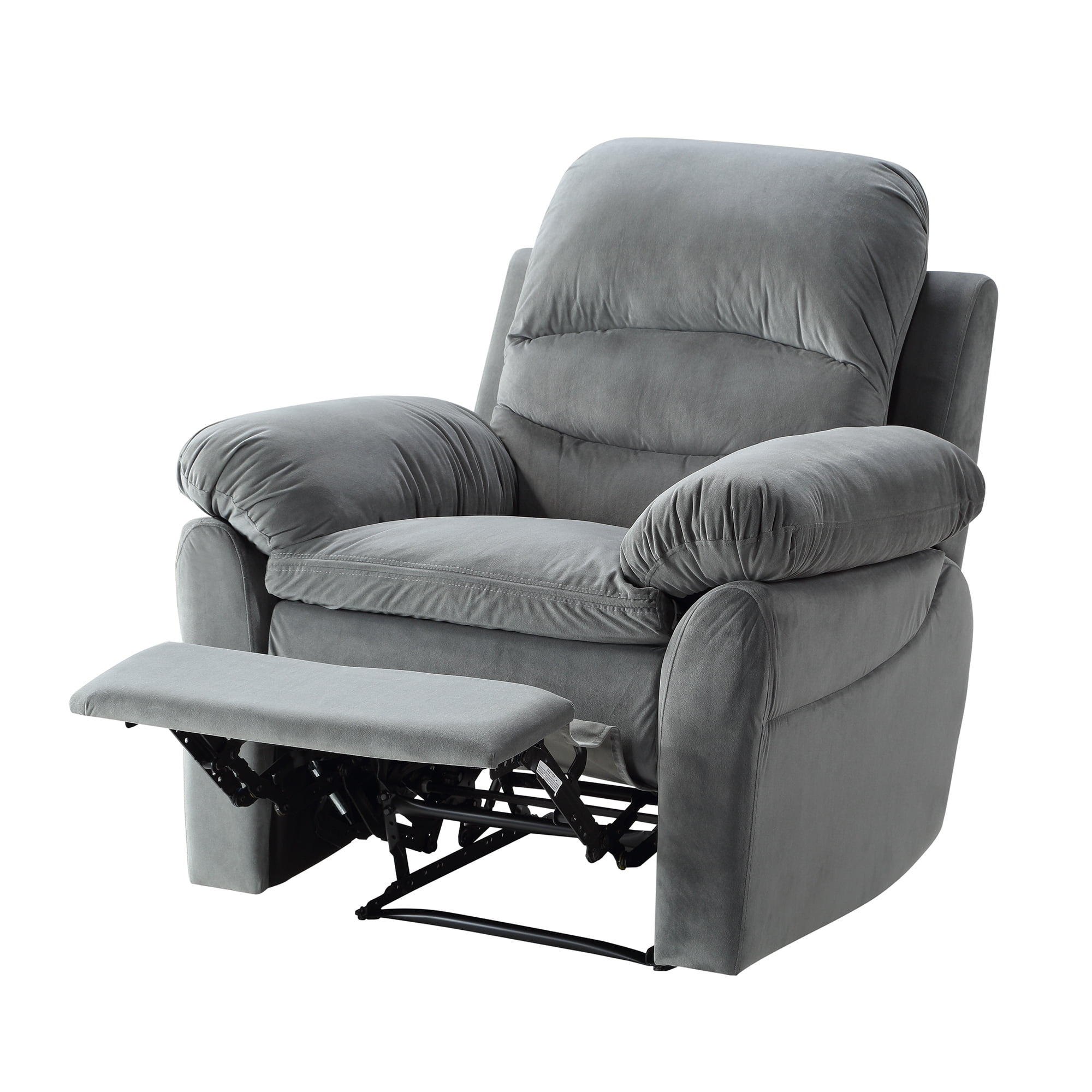 Kepooman Microfiber Manual Recliner Chair with Padded Seat for Bedroom Living Room, Gray Kepooman Microfiber Manual Recliner Chair with Padded Seat for Bedroom Living Room, Gray