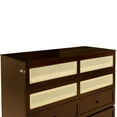 thumbnail image 3 of Noble House Queen Murphy Bed, Pine Wood Frame with Rattan Panel, Storage Drawer & Fold-Out Platform, Walnut, 3 of 17