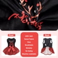 thumbnail image 3 of Vestido para Perro CuteBone de Terciopelo Talla Pequeña Falda de Navidad con Moño, 3 of 3