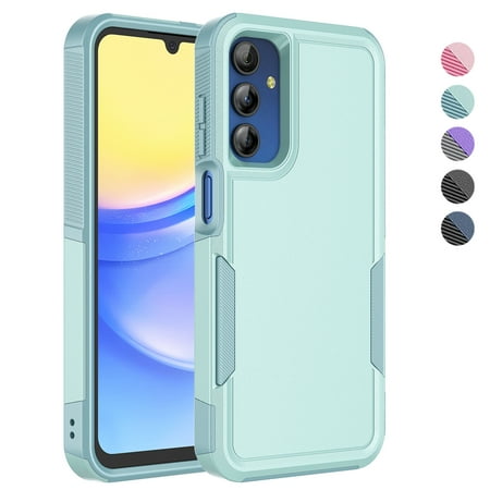 For Samsung Galaxy A15 5G Phone Case, Ebizware Shockproof Case Military Grade Heavy Duty Full Body Protection Rugged Cover for Galaxy A15 5G, Mint Green