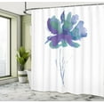 thumbnail image 4 of Ambesonne Watercolor Flower Shower Curtain, Poppy Flower Art, 69"Wx75"L, Ceil Blue, 4 of 4