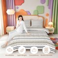 thumbnail image 3 of Erosebridal Modern Stripes Full Size Comforter Sets,Geometric Lines Pattern Bedding Comforter Set,Light Gray Reversible,3pcs,1 Comforter and 2 Pillowcases, 3 of 7