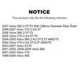 thumbnail image 2 of CMX Rear Disc Brake Rotors Pair for Car Volvo S60 XC70 V70 S80 K8-100766, 2 of 8