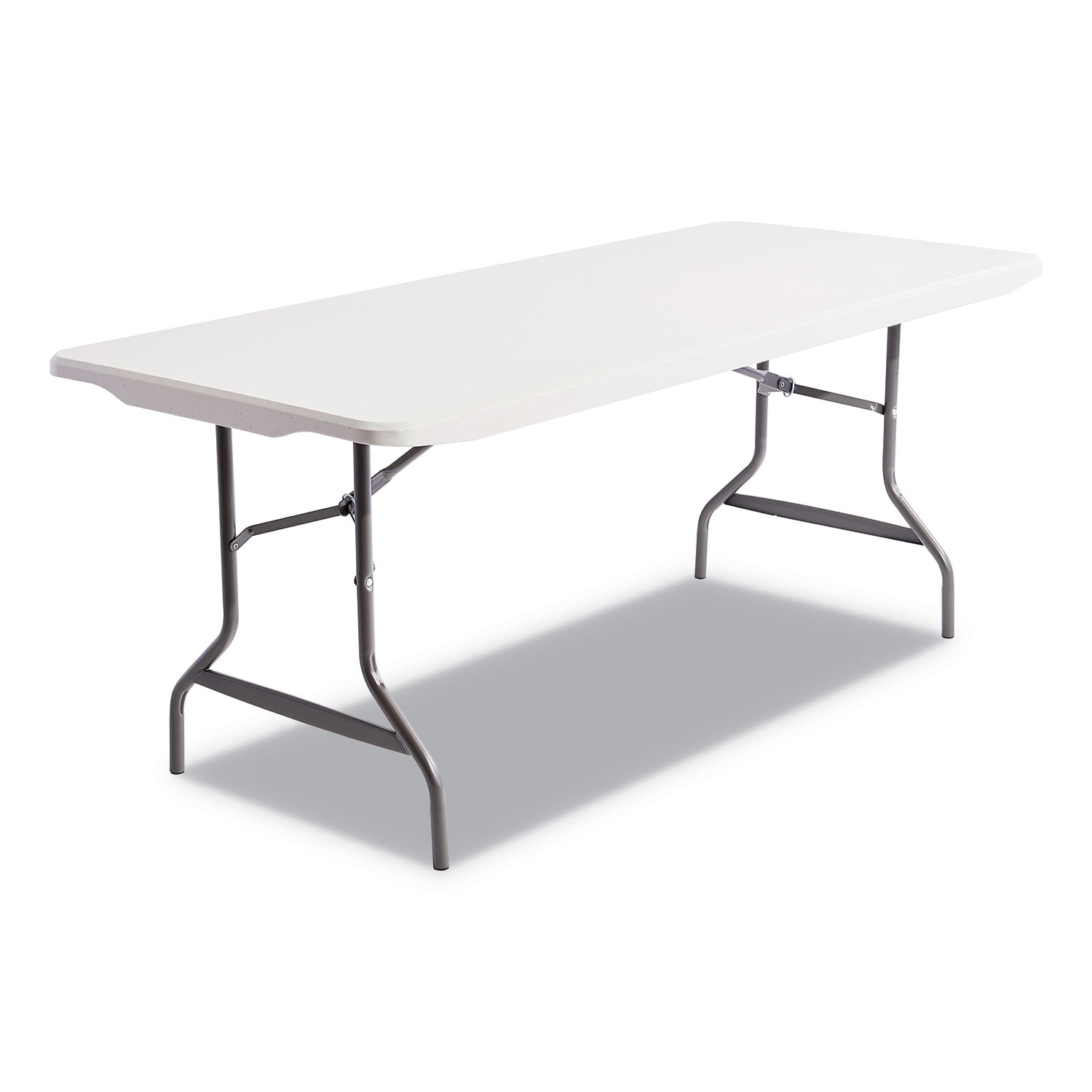 Alera Resin Rectangular Folding Table, Square Edge, 72w X 30d X 29h