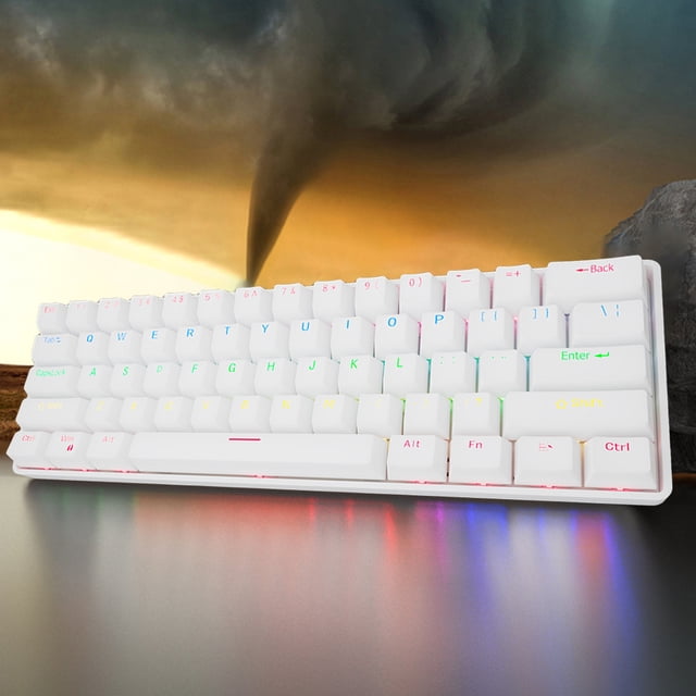 Teclado inalámbrico 2.4G Teclado mecánico RGB de 61 teclas 3 modos GK023 para computadora portátil PC