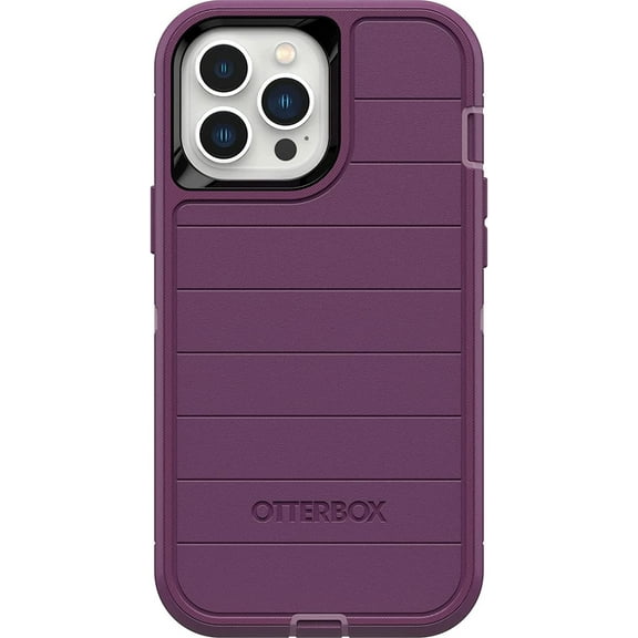 OtterBox Defender Series Screenless Edition Case for iPhone 13 Pro Max & iPhone 12 Pro Max Only - Case Only - Non-Retail Packaging - Happy Purple