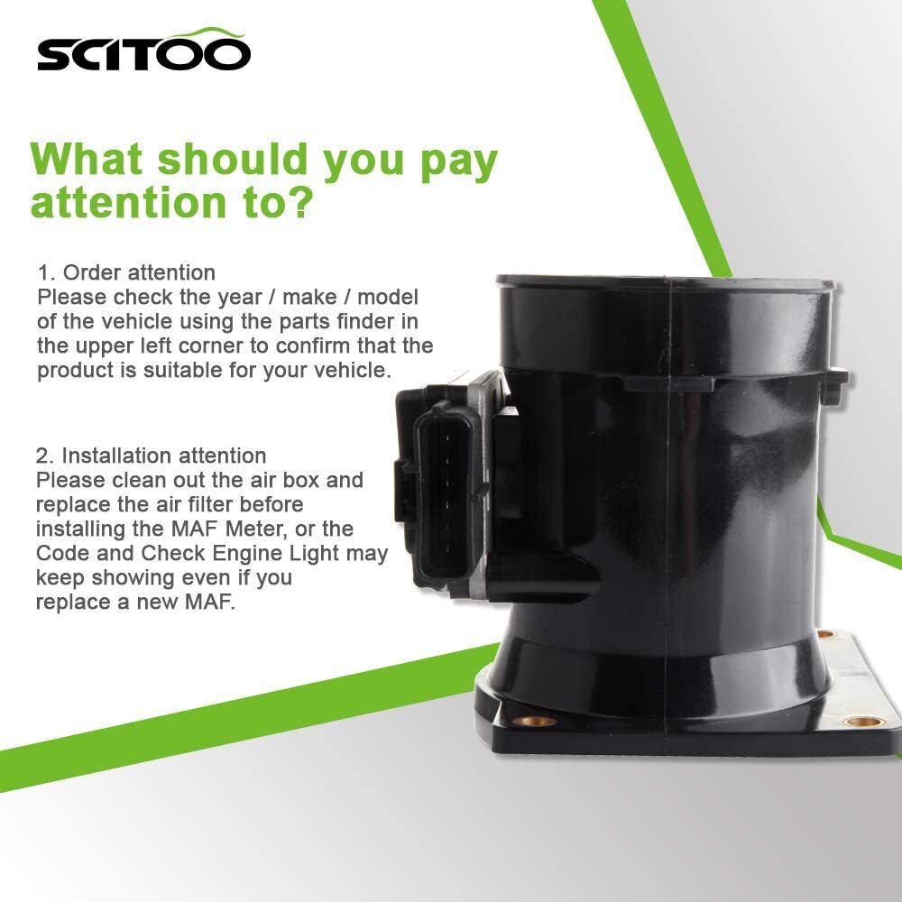 1F2213210R0A SCITOO MAF Mass Air Flow Sensor FITS FOR 1999-2003 for Mercury Mountaineer 4.0L,2004-2005 for Mercury Mountaineer 4.6L,1999-2001 for Mercury Mountaineer 5.0L