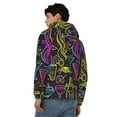 thumbnail image 4 of Kdxio Neon Bar Drinks Print Men Hoodies Casual Hoodies for Men with Zip Pockets Full Zip Long Sleeve Sweatshirt Sports Hooded Jacket-Medium, 4 of 5