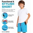 thumbnail image 3 of BROOKLYN VERTICAL Boys 3Pack Cotton French Terry Jogger Shorts with Drawstring and Pockets| Sports & Casual, 3 of 8