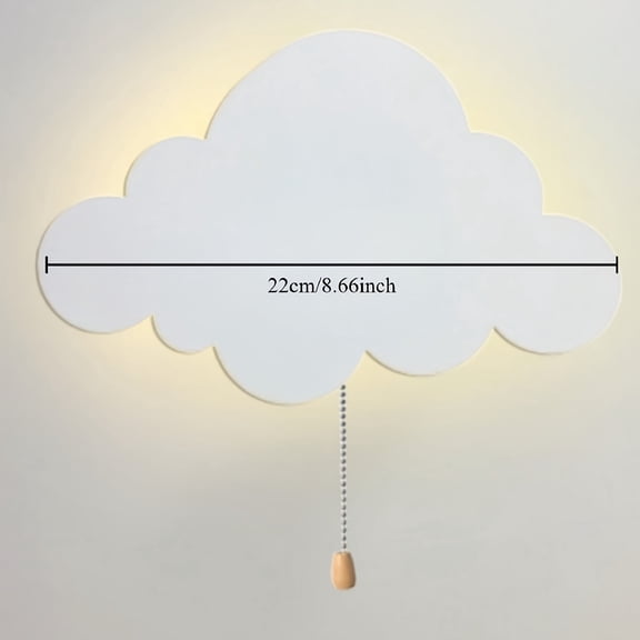 1Pack Cloud Light - Floating Cloud Wall Lamp For Nursery | Cute Floating Cloud Lamp For Kids Bedroom | Battery-Operated Hanging Cloud Night Lights For Bedroom | Cloud Lamp For Baby Nursery