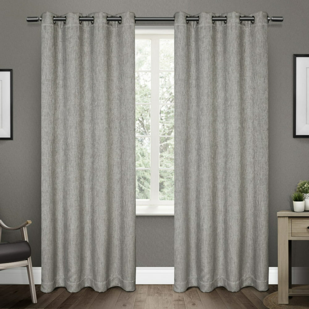 Exclusive Home Curtains 2 Pack Vesta Heavyweight Textured Linen