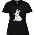 thumbnail image 3 of Inktastic Easter Cute Bunny and Chick Women's Plus Size T-Shirt, 3 of 5