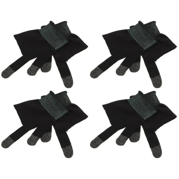 GOOHOCHY  2 Pairs Light Sweat-proof Touch Screen Gloves Carbon Fiber Finger Covers Work