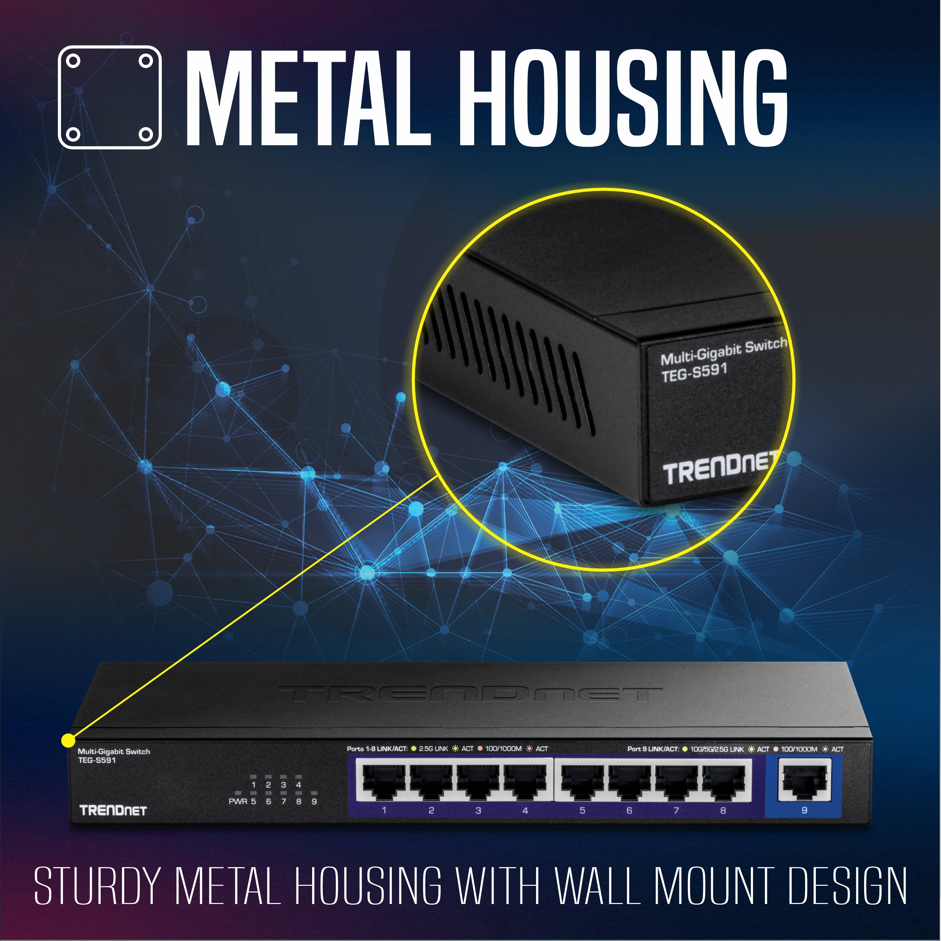 TRENDnet TEG-S591, 9-Port Multi-Gig Switch