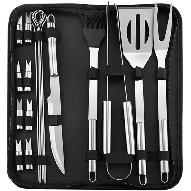 3/5pcs, Barbecue Set, Grill Tools Set, Barbecue Grill Tool Set, BBQ  Accessories For Camping,Tongs, BBQ Forks, Spatula, BBQ Accessories For  Outdoor Cam