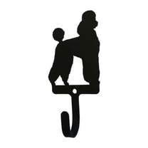 Village Wrought Iron WH-239-S Poodle Wall Hook, Small