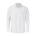 thumbnail image 3 of Men's Long Sleeve Shirts, Long Sleeve Casual Button Up Shirt Outdoor Shirts Casual Button Down Shirts Dress Shirt Regular Fit Long Sleeve Stretch Shirts Tops Summer Fall Beach Wedding Shirt, 3 of 5
