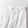 thumbnail image 4 of Dwaogom Women's Summer Solid Color High Waisted Shorts With Floral Pleated Hem Casual Shorts Compression Slimming Leggings Short Leggings For Women, 4 of 9