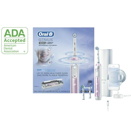 Oral-B 9600 Electric Toothbrush, Sakura Pink, 3 Brush Heads