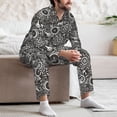 thumbnail image 7 of Naloa Bicycles Parts Men’s Pajamas Set - Long Sleeve Button Down Sleep Shirt and Pajama Bottoms Sleepwear Set-Large, 7 of 7
